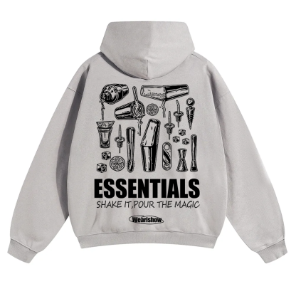 Bartender Essentials Unisex Solid Color Hoodie wearishow