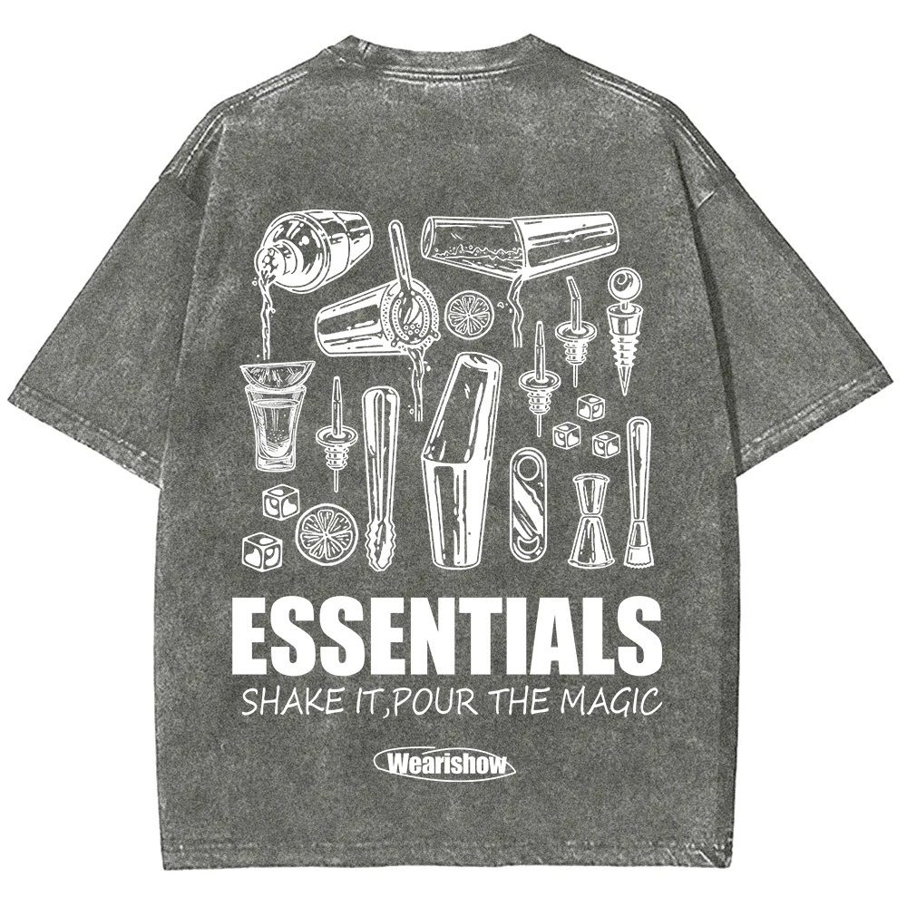 Bartender Essentials Unisex Fit Washed T-Shirt