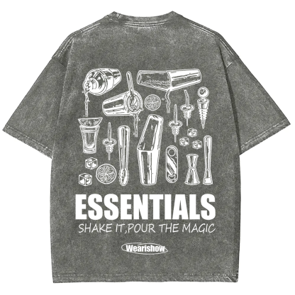 Bartender Essentials Unisex Fit Washed T-Shirt