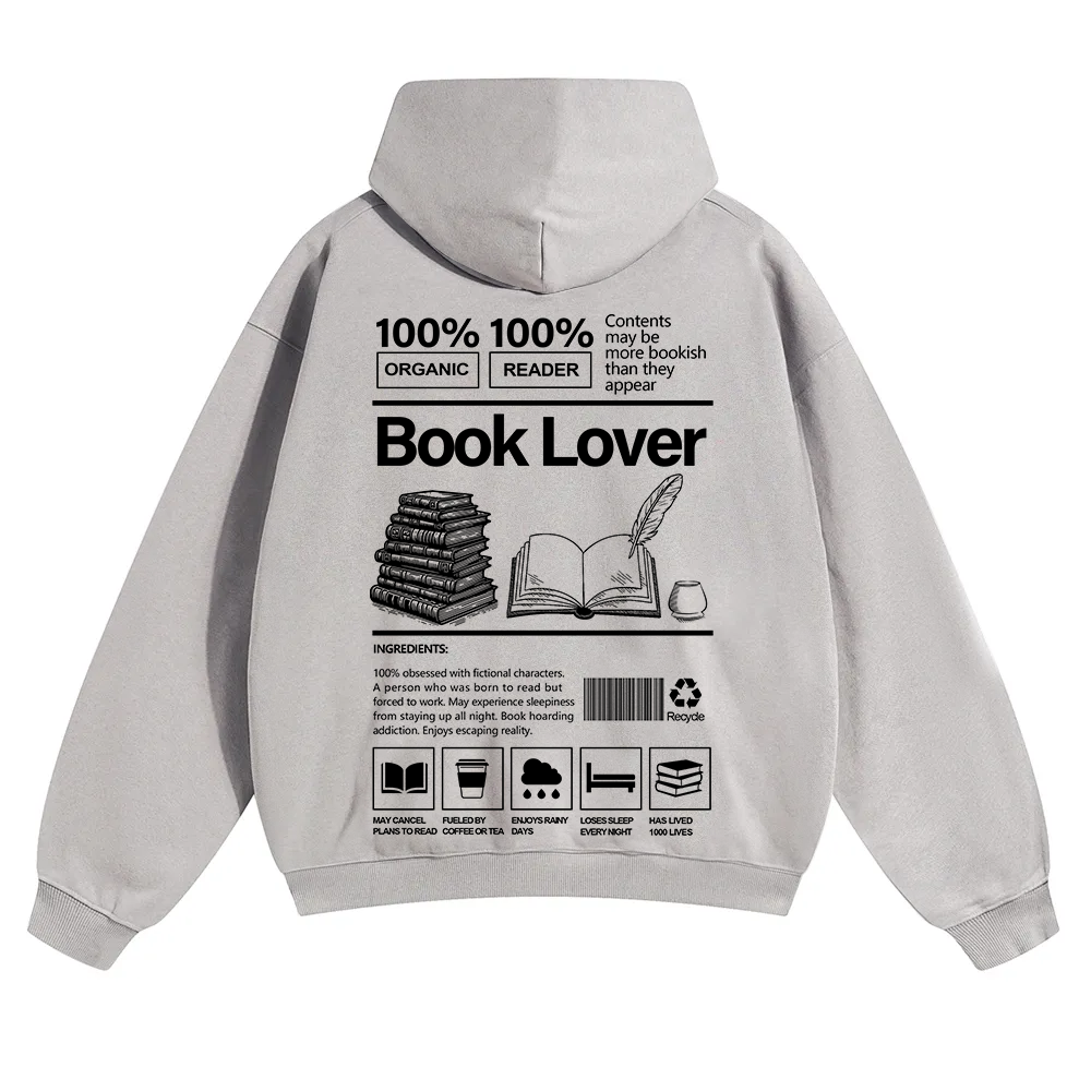 Book Lover Unisex Solid Color Hoodie wearishow