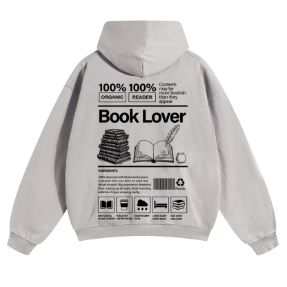 Book Lover Unisex Solid Color Hoodie wearishow