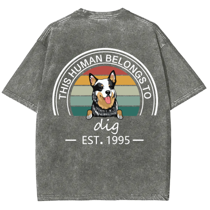 This Human Belongs To - Personalized Custom Unisex T-shirt