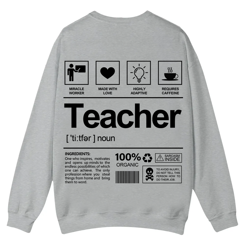 Teacher Casual Crewneck Sweatshirt wearishow
