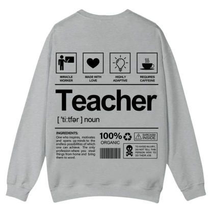 Teacher Casual Crewneck Sweatshirt wearishow