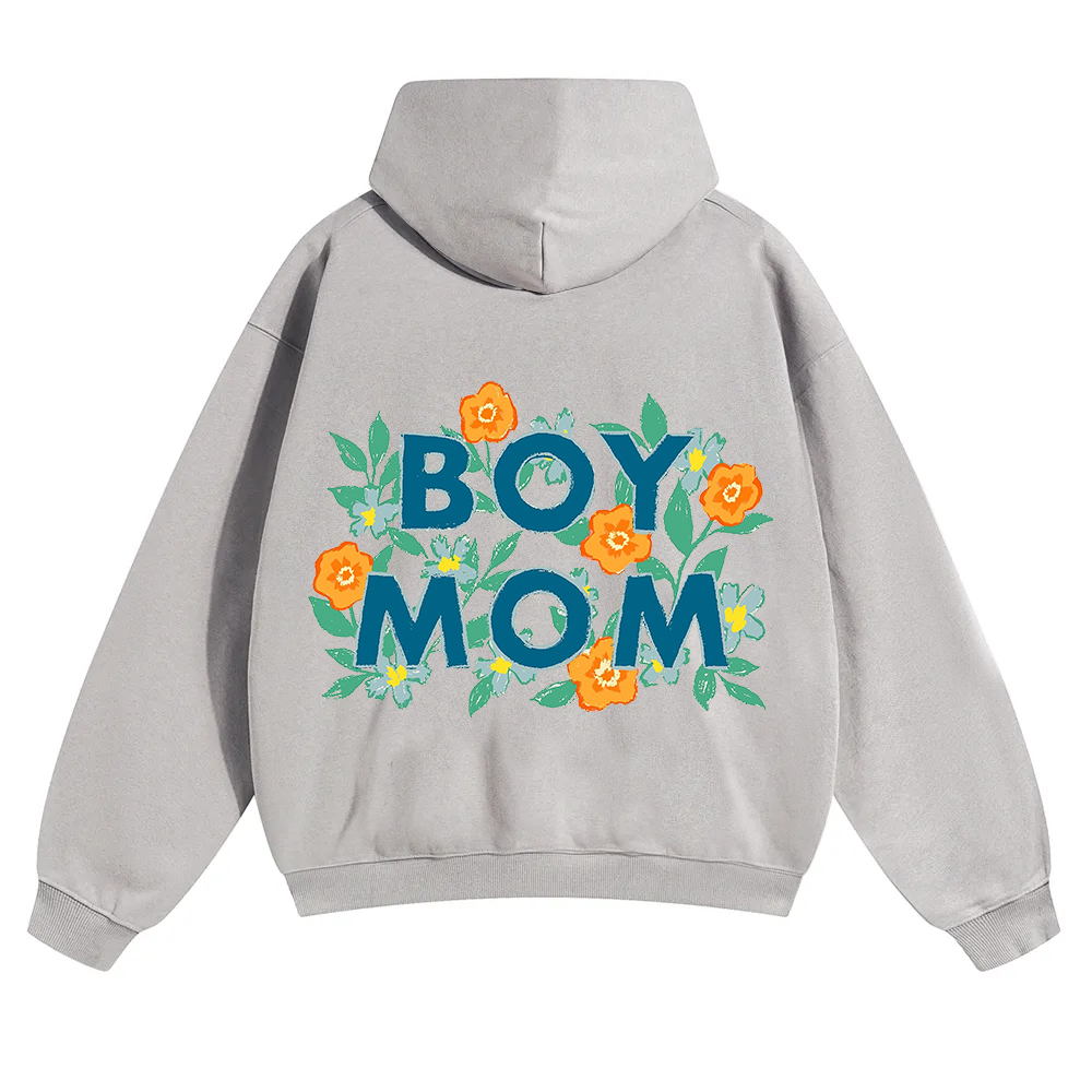 Boy Mom Unisex Solid Color Hoodie wearishow