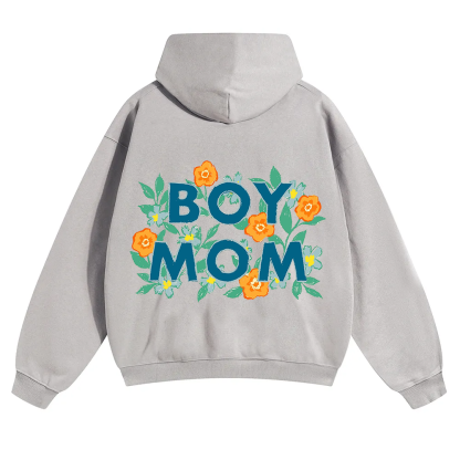 Boy Mom Unisex Solid Color Hoodie wearishow