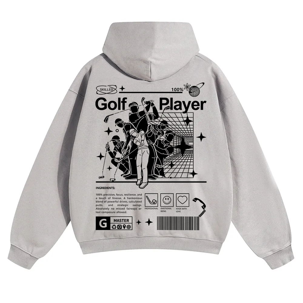 Golf Player Unisex Solid Color Hoodie wearishow