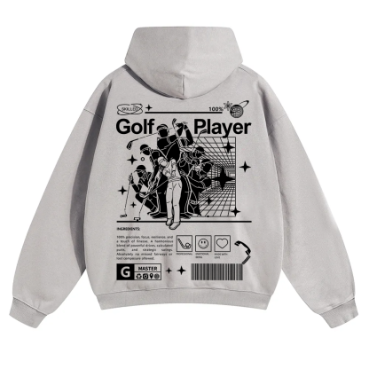 Golf Player Unisex Solid Color Hoodie wearishow