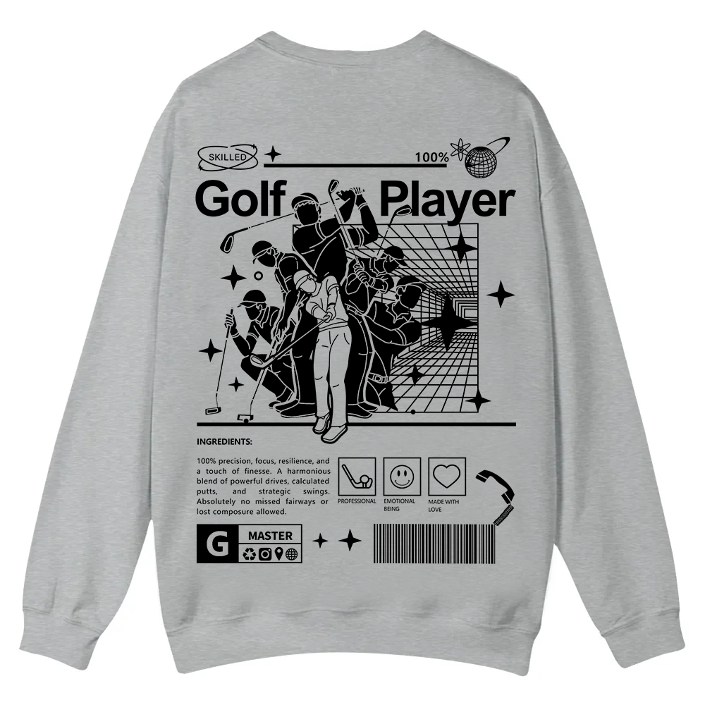 Golf Player Casual Crewneck Sweatshirt wearishow wearishow