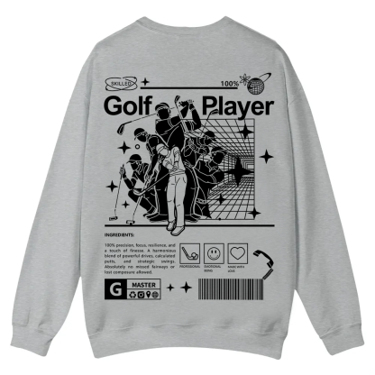 Golf Player Casual Crewneck Sweatshirt wearishow wearishow