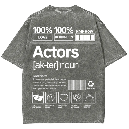 Actors Unisex Fit Washed T-Shirt