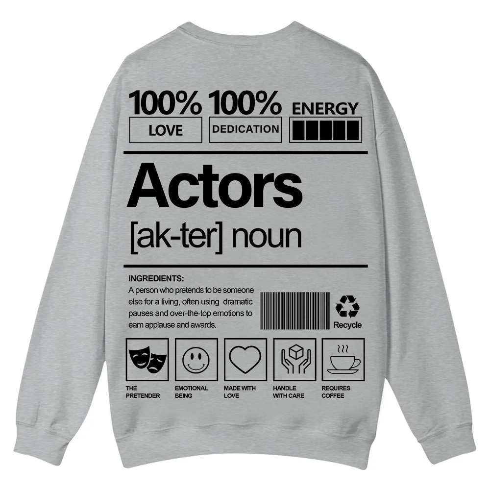 Actors Casual Crewneck Sweatshirt wearishow wearishow