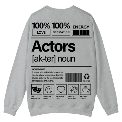 Actors Casual Crewneck Sweatshirt wearishow wearishow