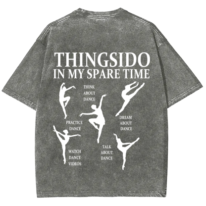 Thingsido In My Spare Time  Unisex Fit Washed T-Shirt
