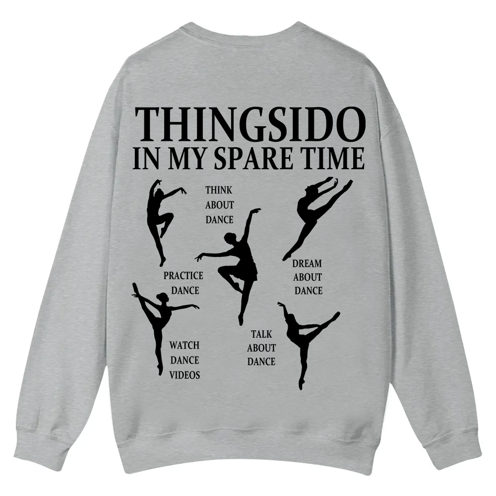 Thingsido In My Spare Time  Casual Crewneck Sweatshirt wearishow wearishow