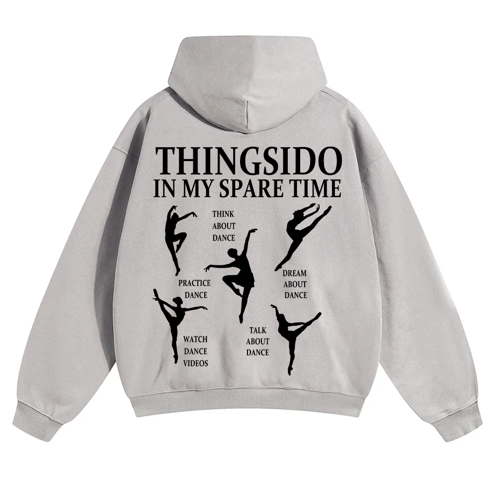 Thingsido In My Spare Time Unisex Solid Color Hoodie wearishow