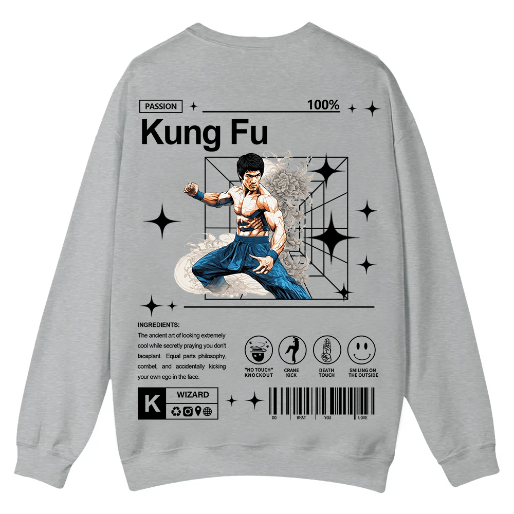 Kung Fu Casual Crewneck Sweatshirt wearishow wearishow