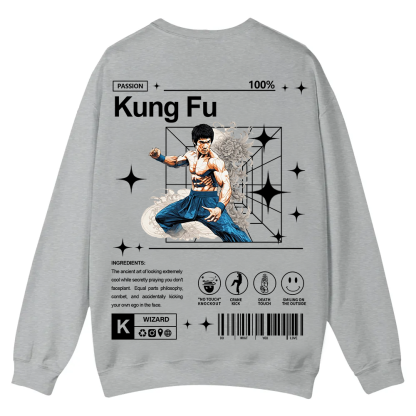 Kung Fu Casual Crewneck Sweatshirt wearishow wearishow