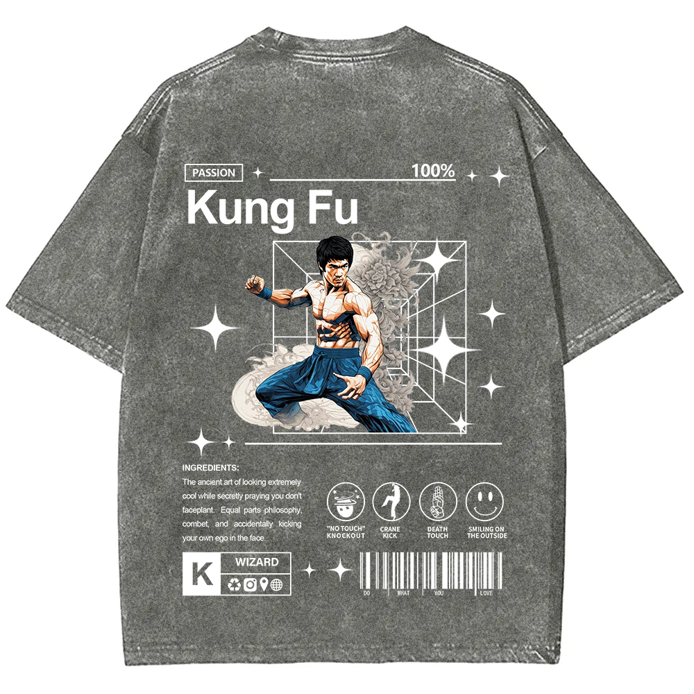 ThinKung Fu Unisex Fit Washed T-Shirt