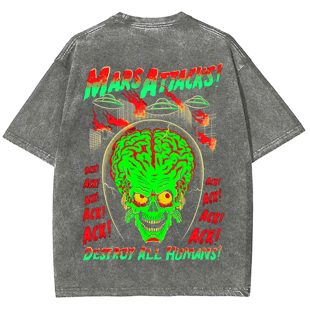 Unisex Vintage Washed Mars Attacks T-Shirt