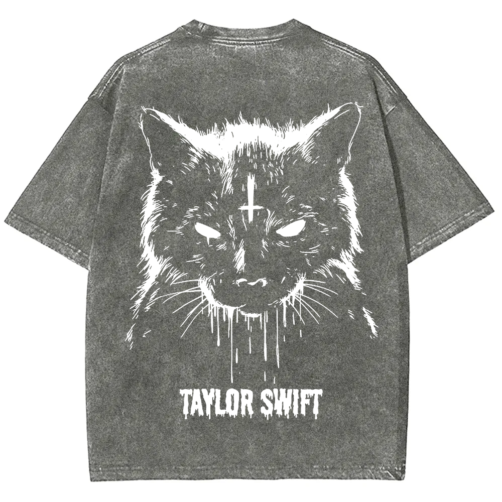 Unisex Vintage Washed Taylor Swift Singer T-Shirt