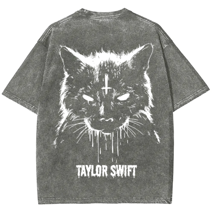 Unisex Vintage Washed Taylor Swift Singer T-Shirt