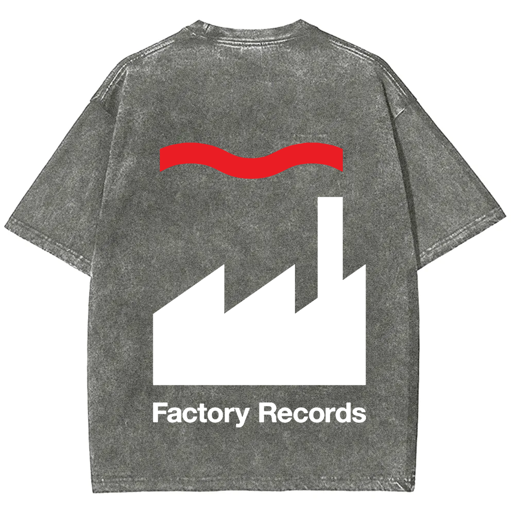 Unisex Factory Records Company Washed T-Shirt