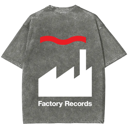 Unisex Factory Records Company Washed T-Shirt