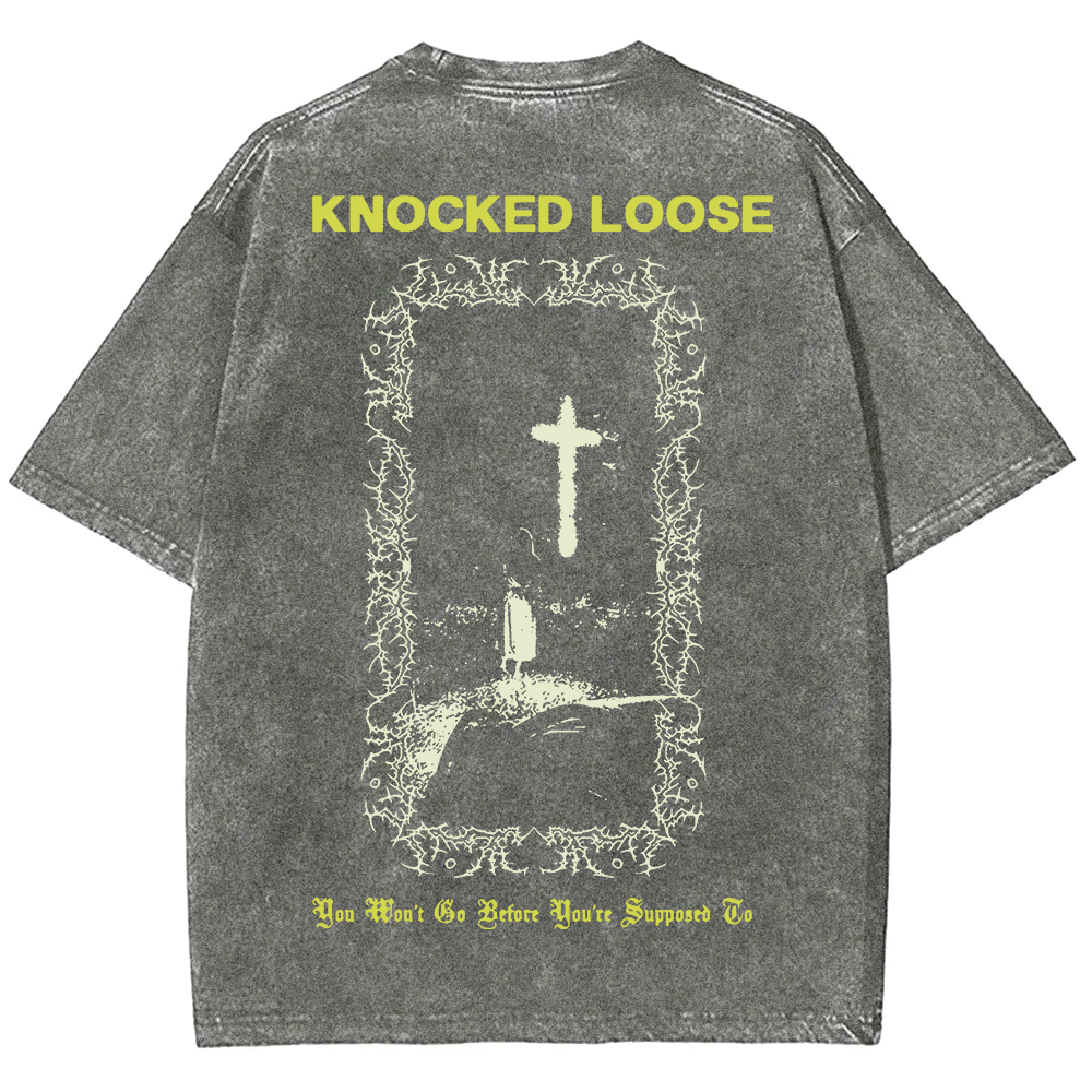 Unisex Vintage Washed Knocked Loose Band T-shirt