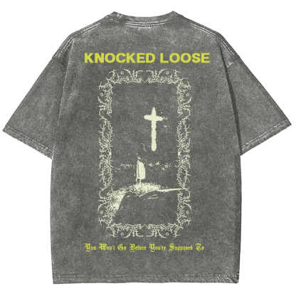 Unisex Vintage Washed Knocked Loose Band T-shirt