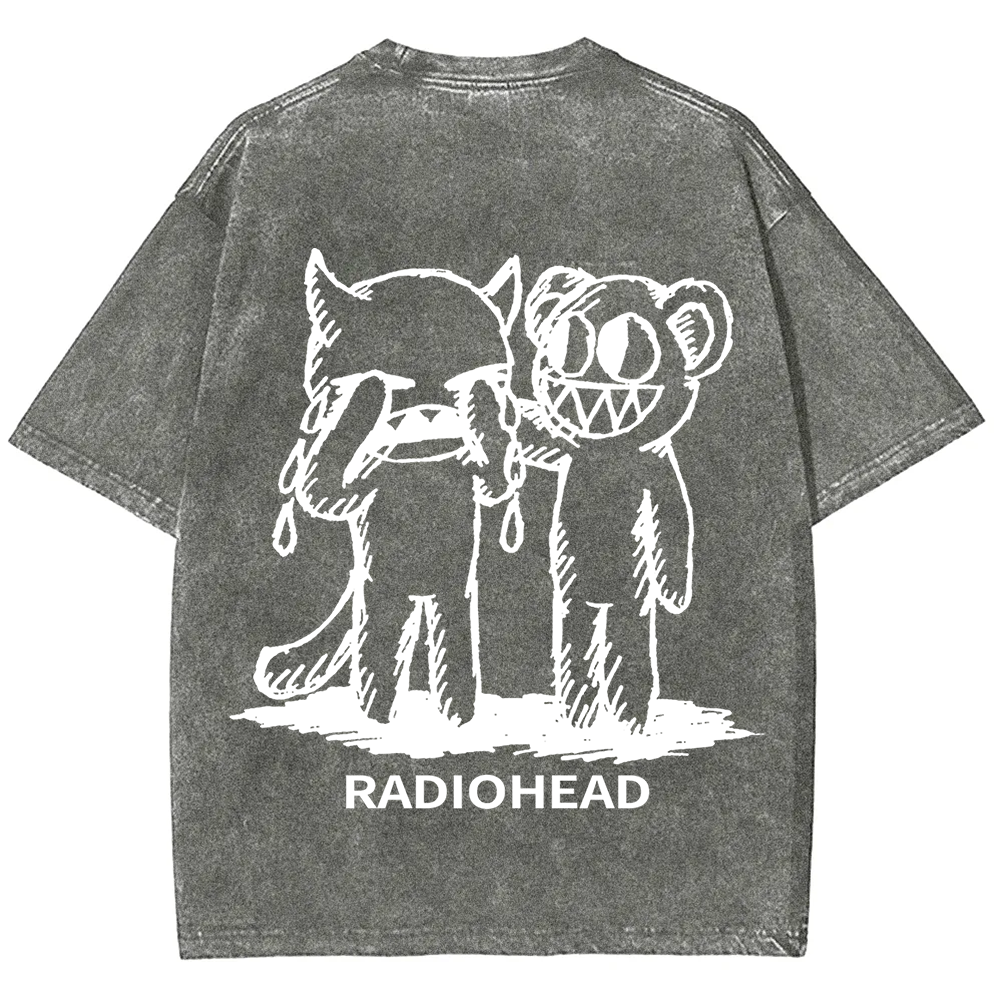 Unisex washed  Radiohead T-shirt