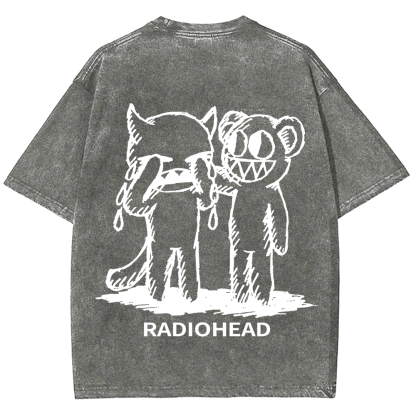 Unisex washed  Radiohead T-shirt