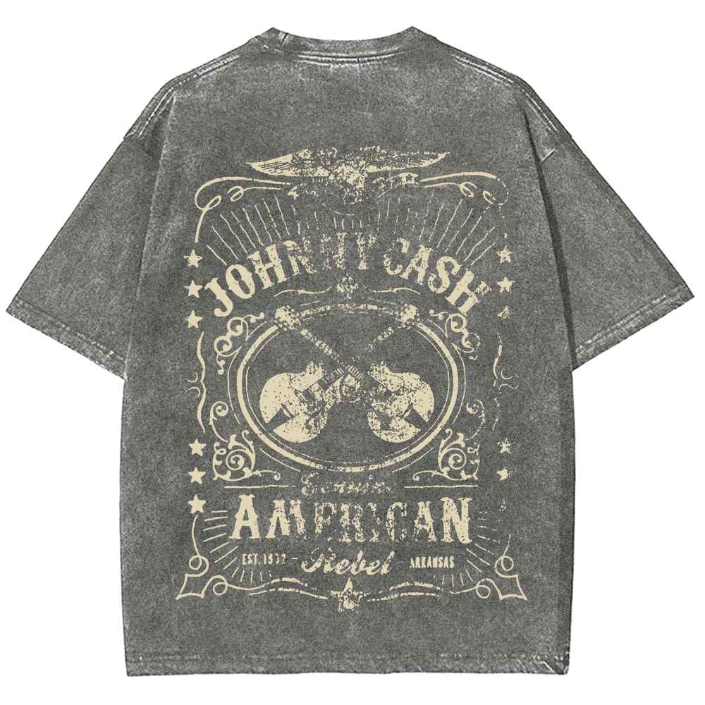 Unisex Vintage Washed Johnny Cash T-shirt