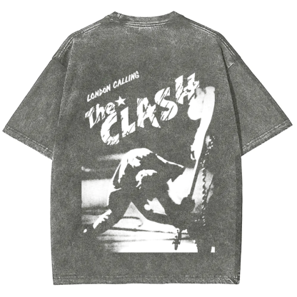 Vintage Washed The Clash Punk Band T-Shirt