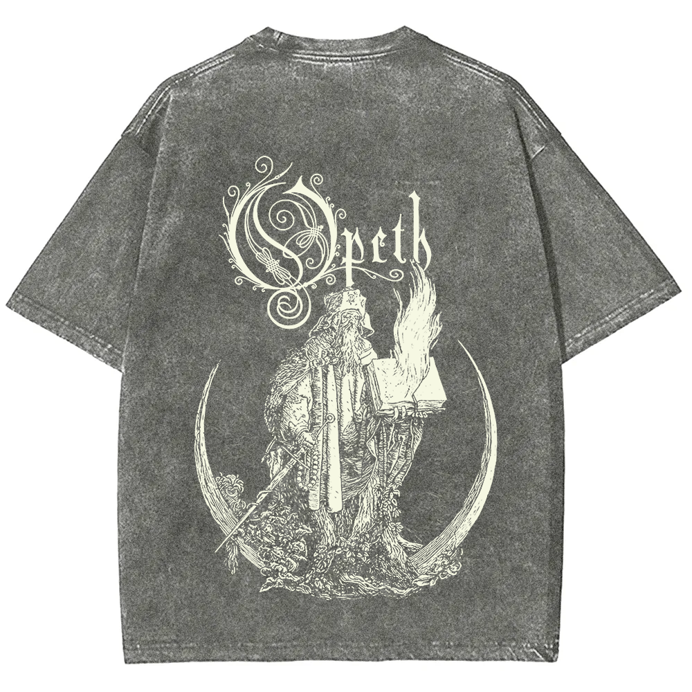 Unisex Vintage Washed Opeth Band T-Shirt