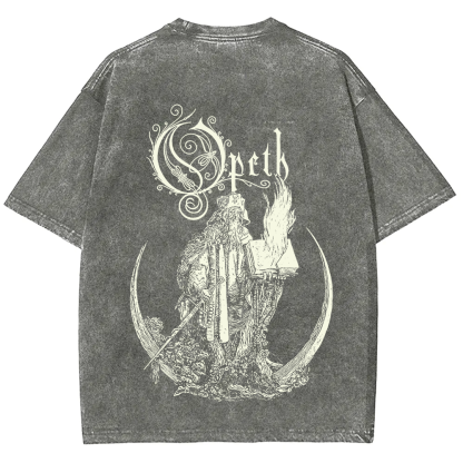 Unisex Vintage Washed Opeth Band T-Shirt
