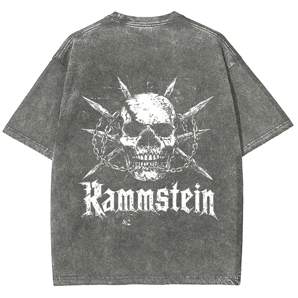 Rammstein Rock Band Vintage Washed T-Shirt