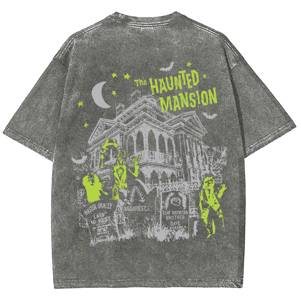 Unisex Vintage Washed The Haunted Mansion Movie T-Shirt