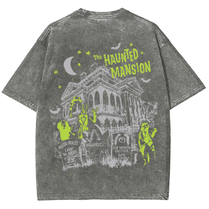 Unisex Vintage Washed The Haunted Mansion Movie T-Shirt