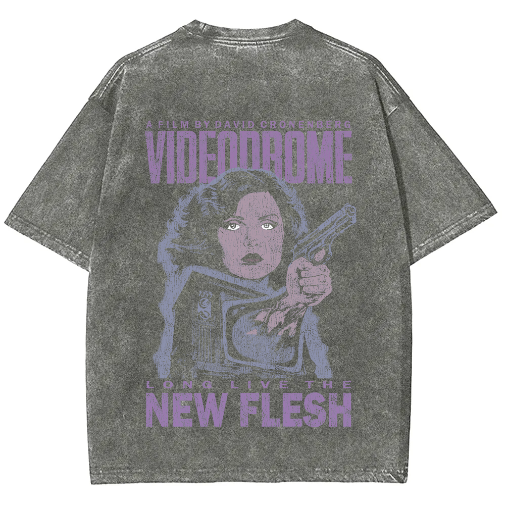 Unisex Vintage Washed Videodrome T-Shirt