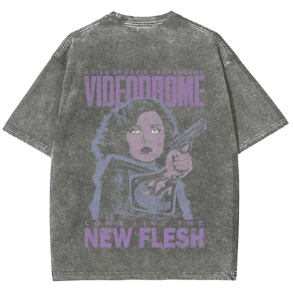 Unisex Vintage Washed Videodrome T-Shirt