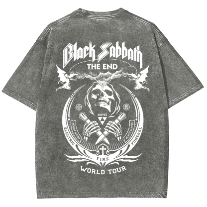 Unisex Vintage Washed Black Sabbath T-Shirt