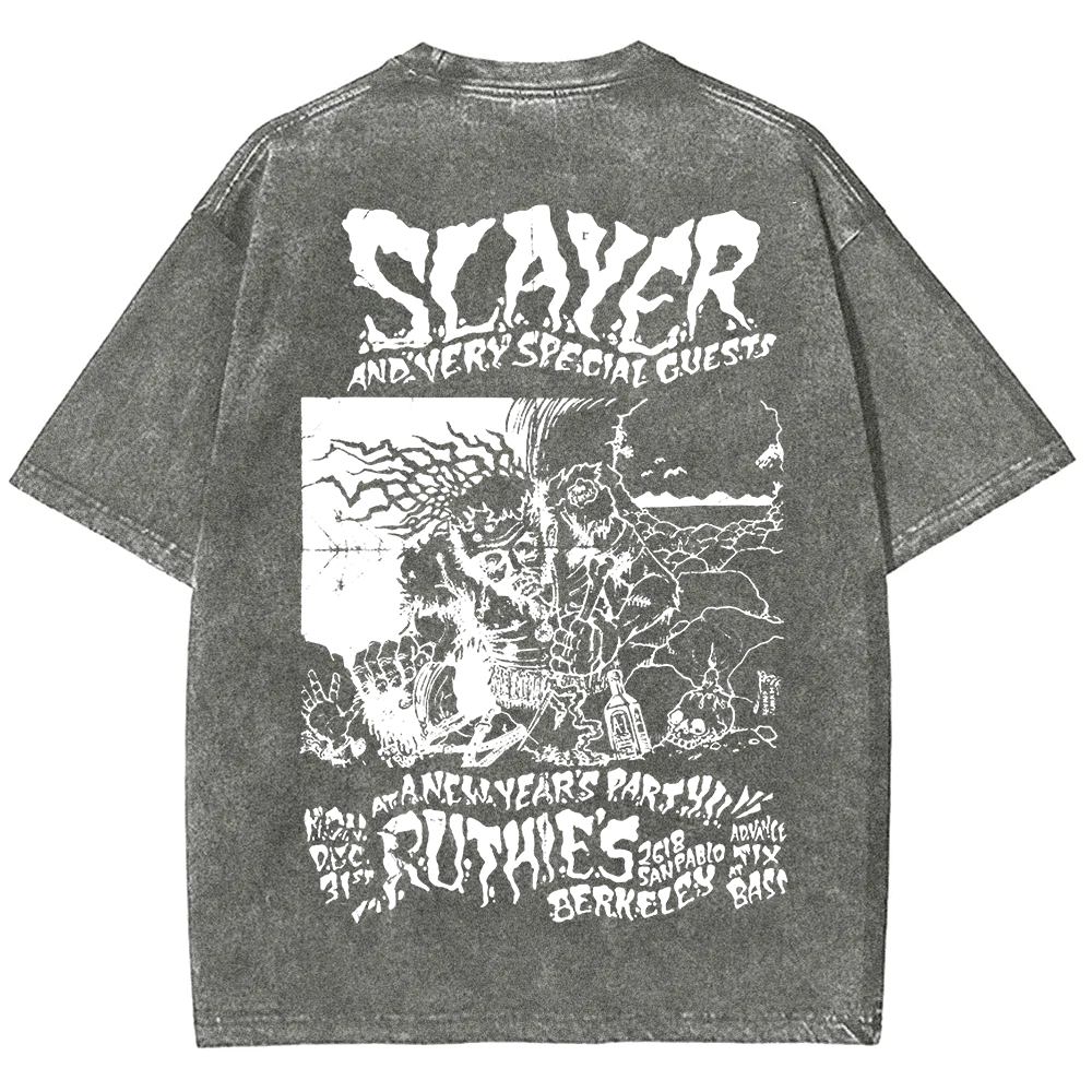 Unisex Retro Slayer Poster Printed t-Shirt