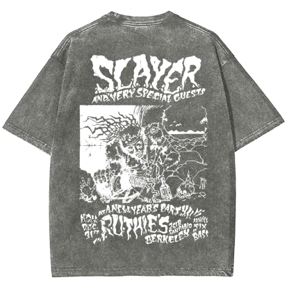Unisex Retro Slayer Poster Printed t-Shirt