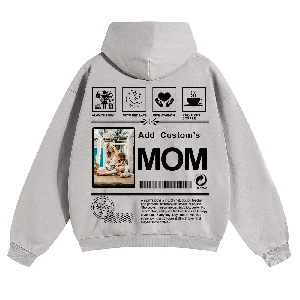 MOM Custom Solid Color Hoodie wearishow