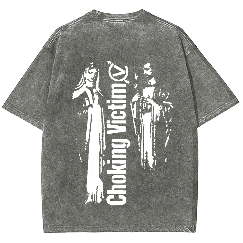 Unisex Vintage Washed Choking Victim Punk Band t-Shirt