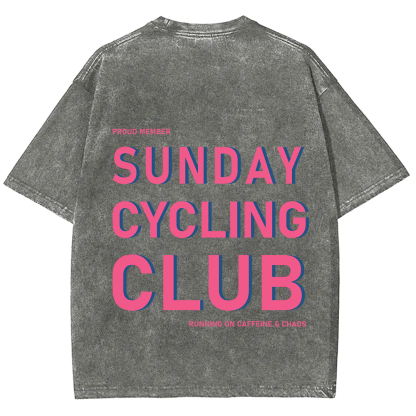 Sunday Cycling Club Unisex Fit Washed T-Shirt
