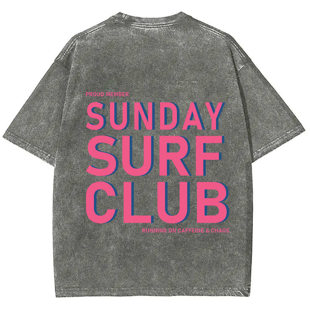 Sunday Surf Club Unisex Fit Washed T-Shirt