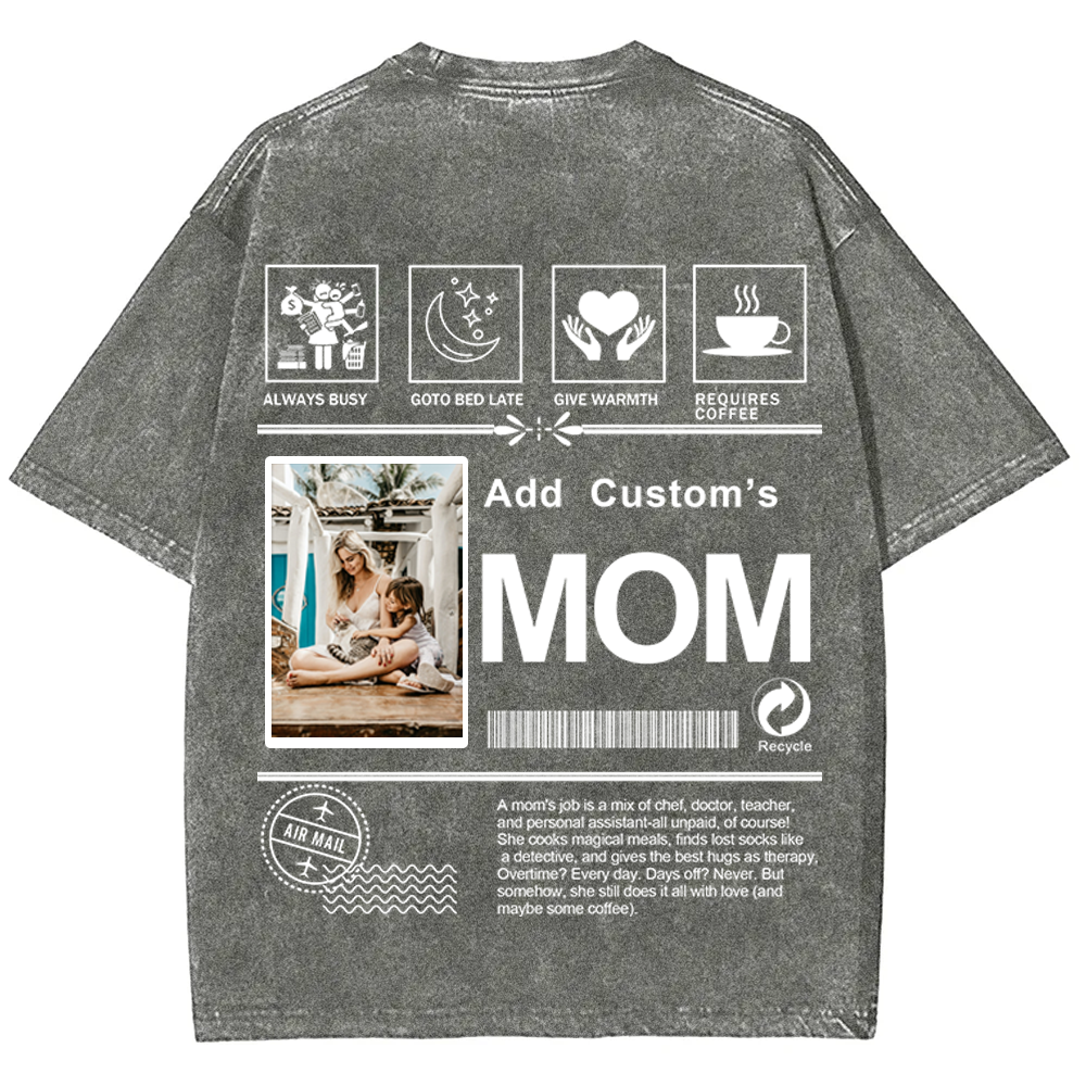 MOM Custom Unisex Fit Washed T-Shirt