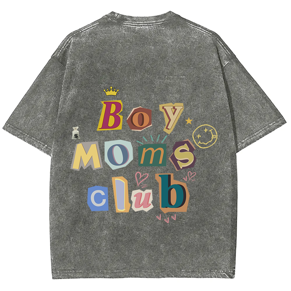 Boy Moms Club Unisex Fit Washed T-Shirt